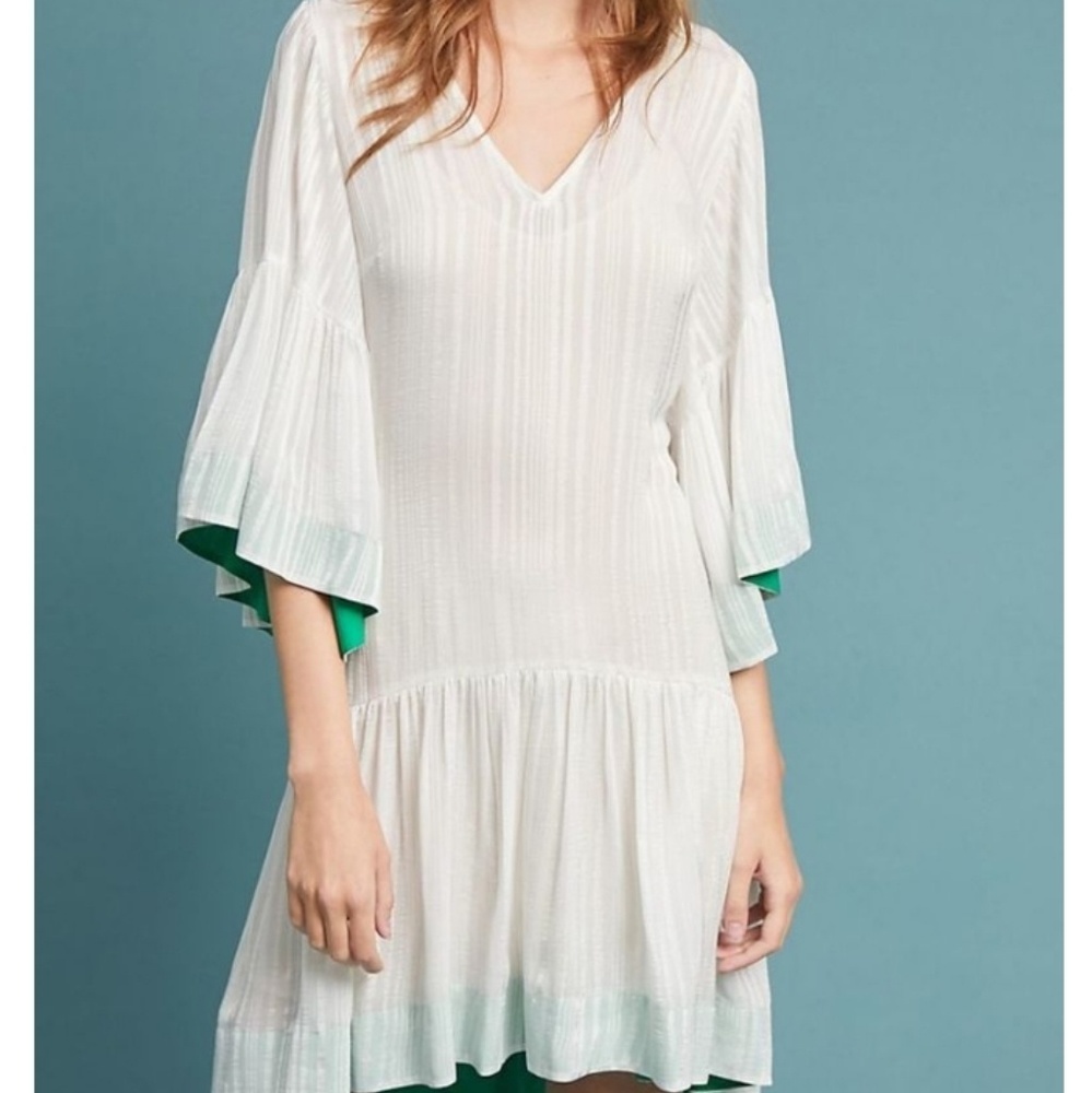 Tracy reese x anthro hera flutter sleeve dress